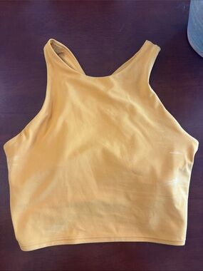 Athleta Golden Yellow High-Neck Crop Tank